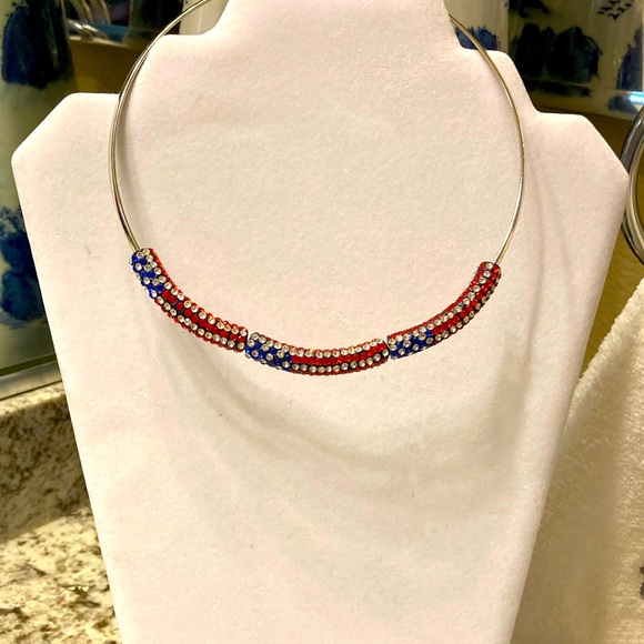Americana Crystal Choker Necklace - Picture 4 of 6